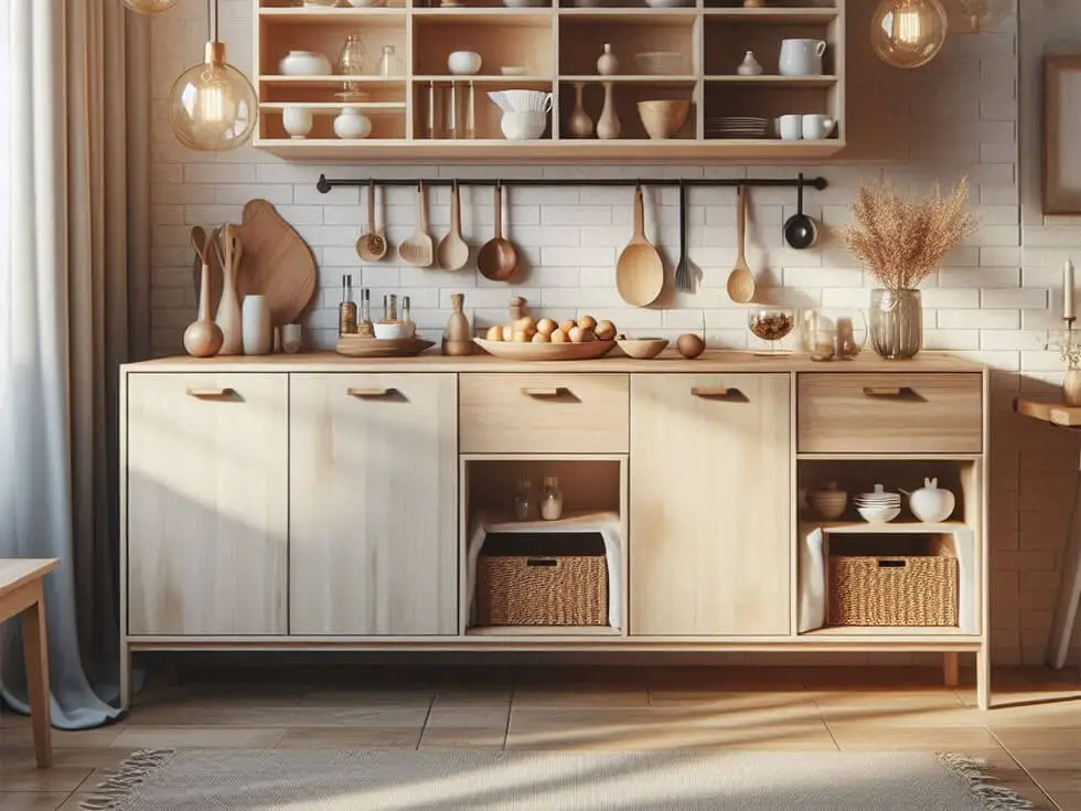 Kitchen furniture with storage